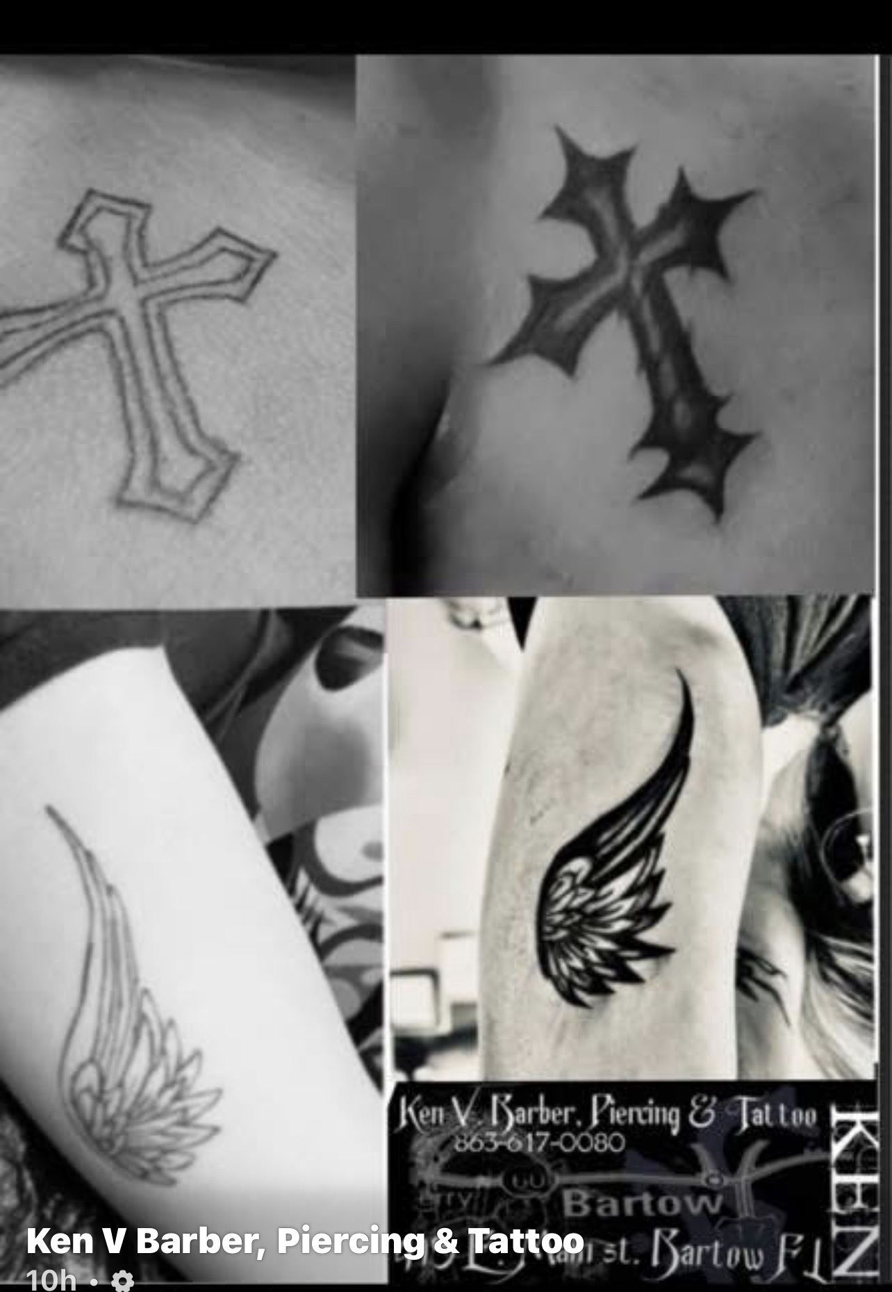 Fine line flower tattoo